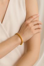 Certified Yellow Tiger Eye Natural Stone Bracelet 4 mm
