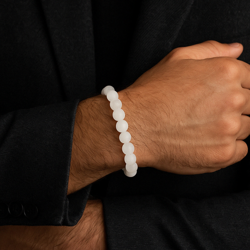 Certified Selenite Natural Stone Bracelet 8 mm