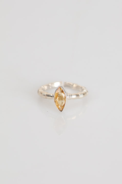 Certified Citrine Natural Stone 925 Sterling Silver Ring 
