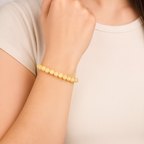 Certified Recycled Citrine Natural Stone Bracelet 8 mm