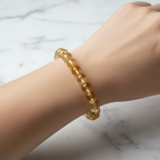 Sertifikalı Sitrin Doğaltaş Bileklik – 8mm