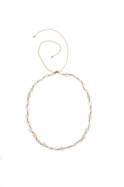 Sertifikalı Sitrin Naturel Doğal Taş Makrome Kolye