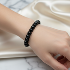 Sertifikalı Siyah Turmalin 8mm Doğal Taş Bileklik