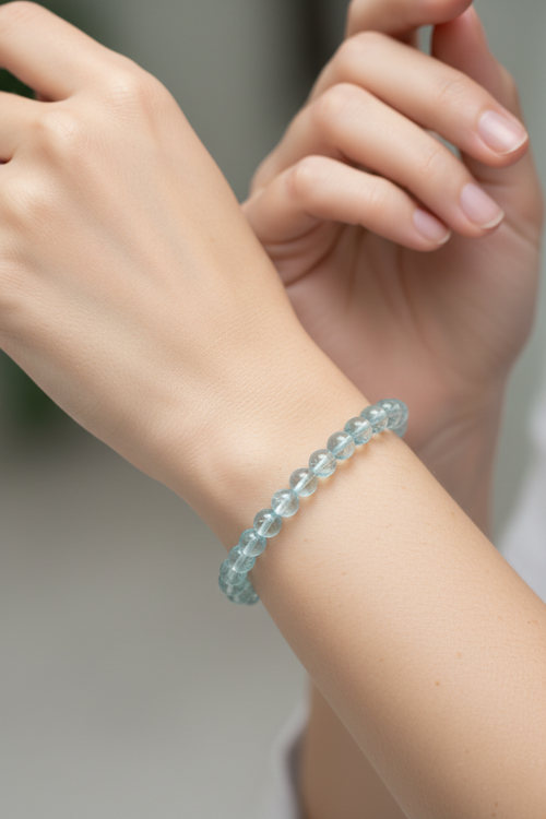 Sertifikalı Topaz Doğal Taş 8 mm Bileklik