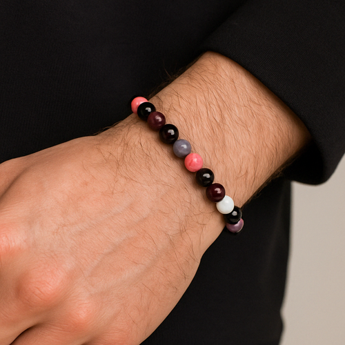 Certified Tourmaline Natural Stone Bracelet 8 mm