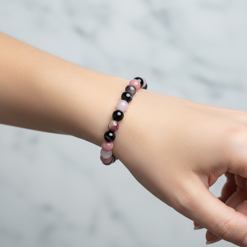 Sertifikalı Turmalin Doğal Taş Bileklik 8 mm