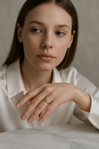 Certified Zebercet Natural Stone 925 Sterling Silver Ring