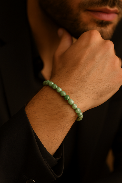 Certified Emerald Natural Stone 6 mm Bracelet