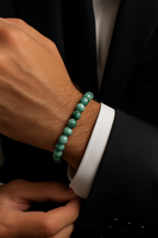 Certified Emerald Natural Stone 8 mm Bracelet