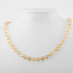 Citrine 8 mm Knotted Natural Stone Necklace