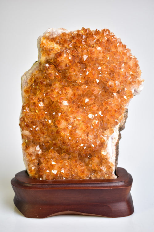 Citrine Natural Stone Stand Geode