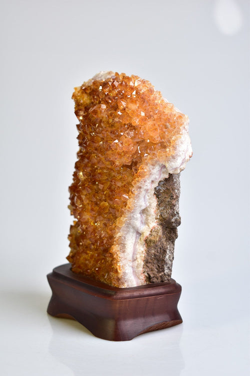 Citrine Natural Stone Stand Geode