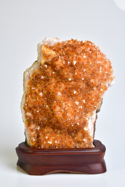 Citrine Natural Stone Stand Geode