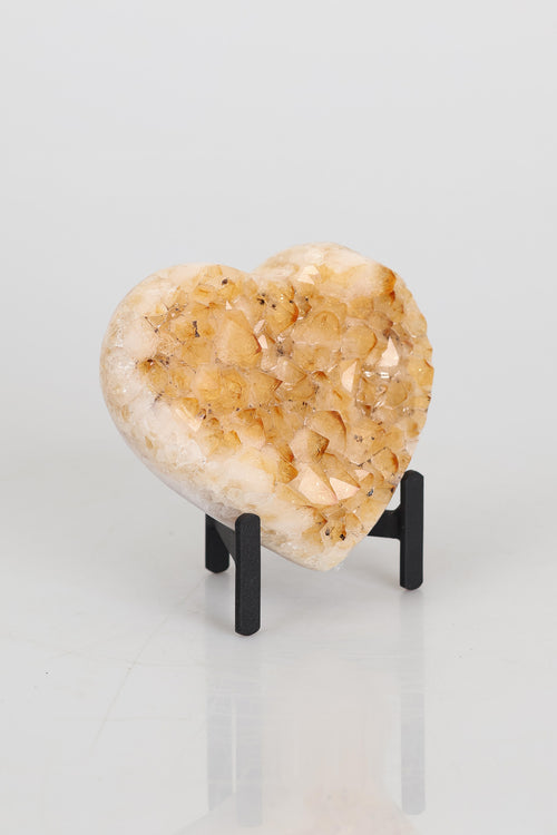 Citrine Natural Stone Heart with Stand