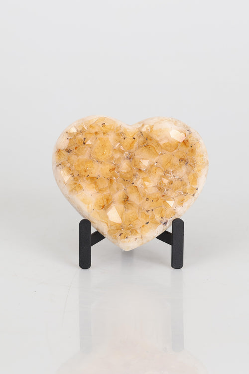 Citrine Natural Stone Heart with Stand