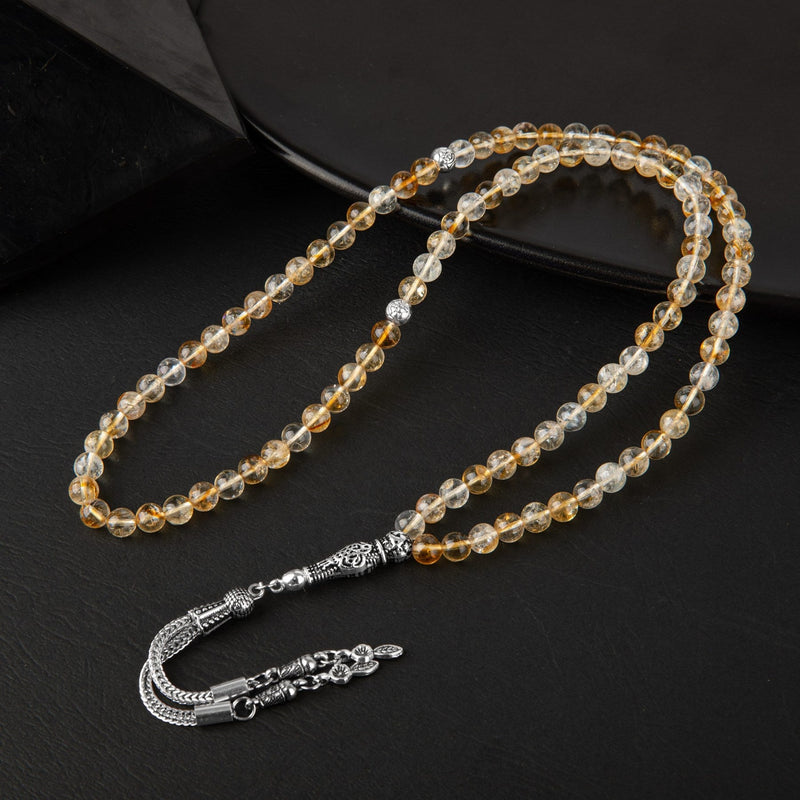 Sitrin Doğal Taş Tesbih 99luk – 6mm - Görsel 2 - Safnaturel