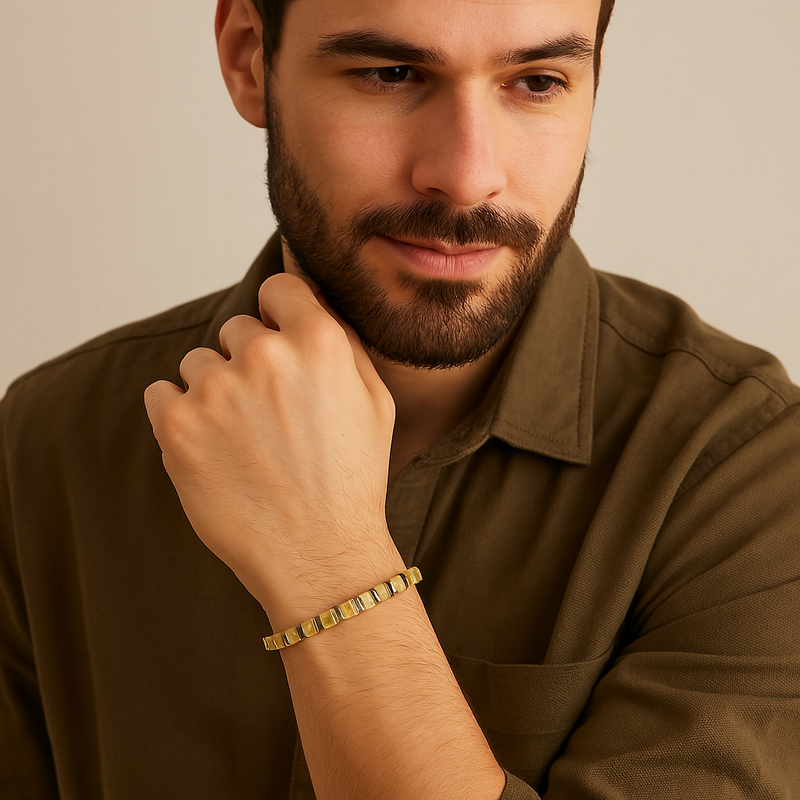 Sitrin - Hematit Doğal Taş Bileklik 6 mm - Görsel 2 - Safnaturel