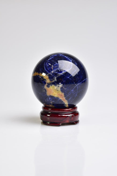 Sodalite Natural Stone Stand Sphere