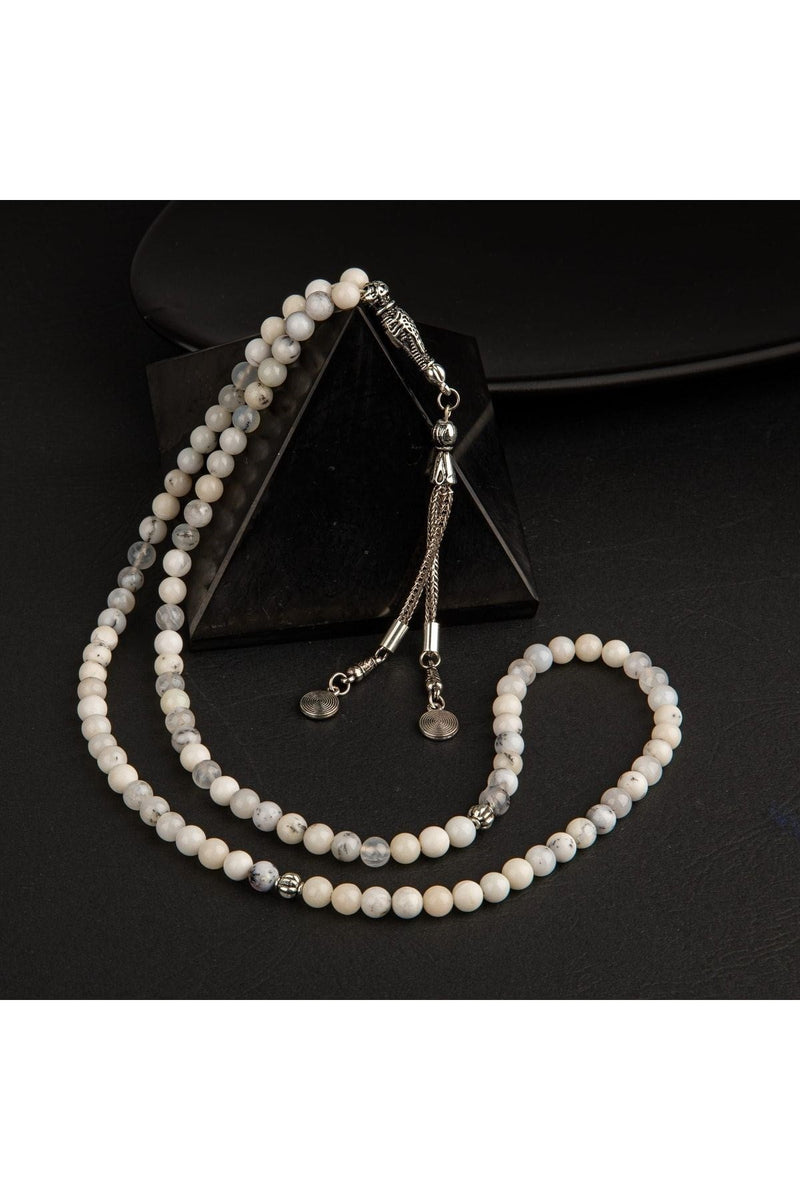 Süt Opal Doğal Taş Tesbih 99luk - 6mm - Safnaturel