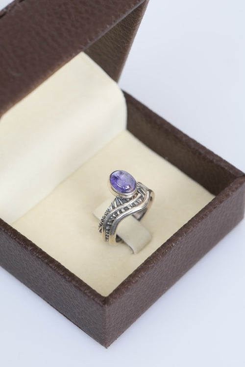 Tanzanit Doğal Taş 925 Ayar Gümüş Yüzük