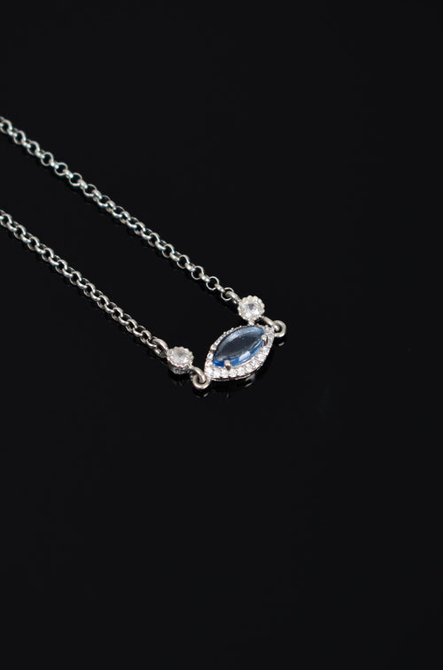 Topaz Doğal Taş 925 Ayar Gümüş Bileklik