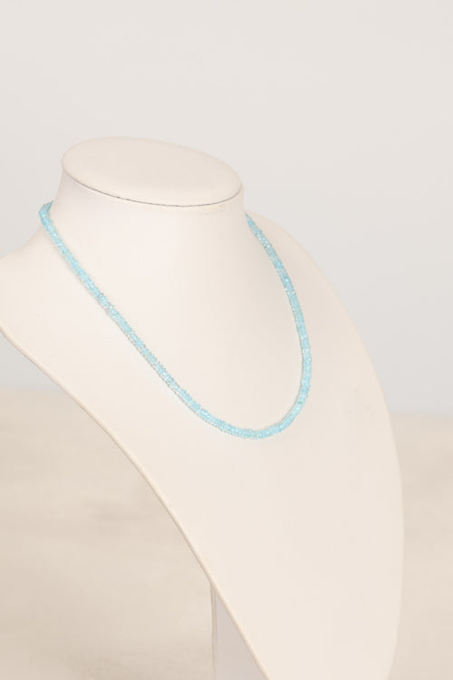 Topaz Doğal Taş Kolye 3-4 mm Rondel Kesim