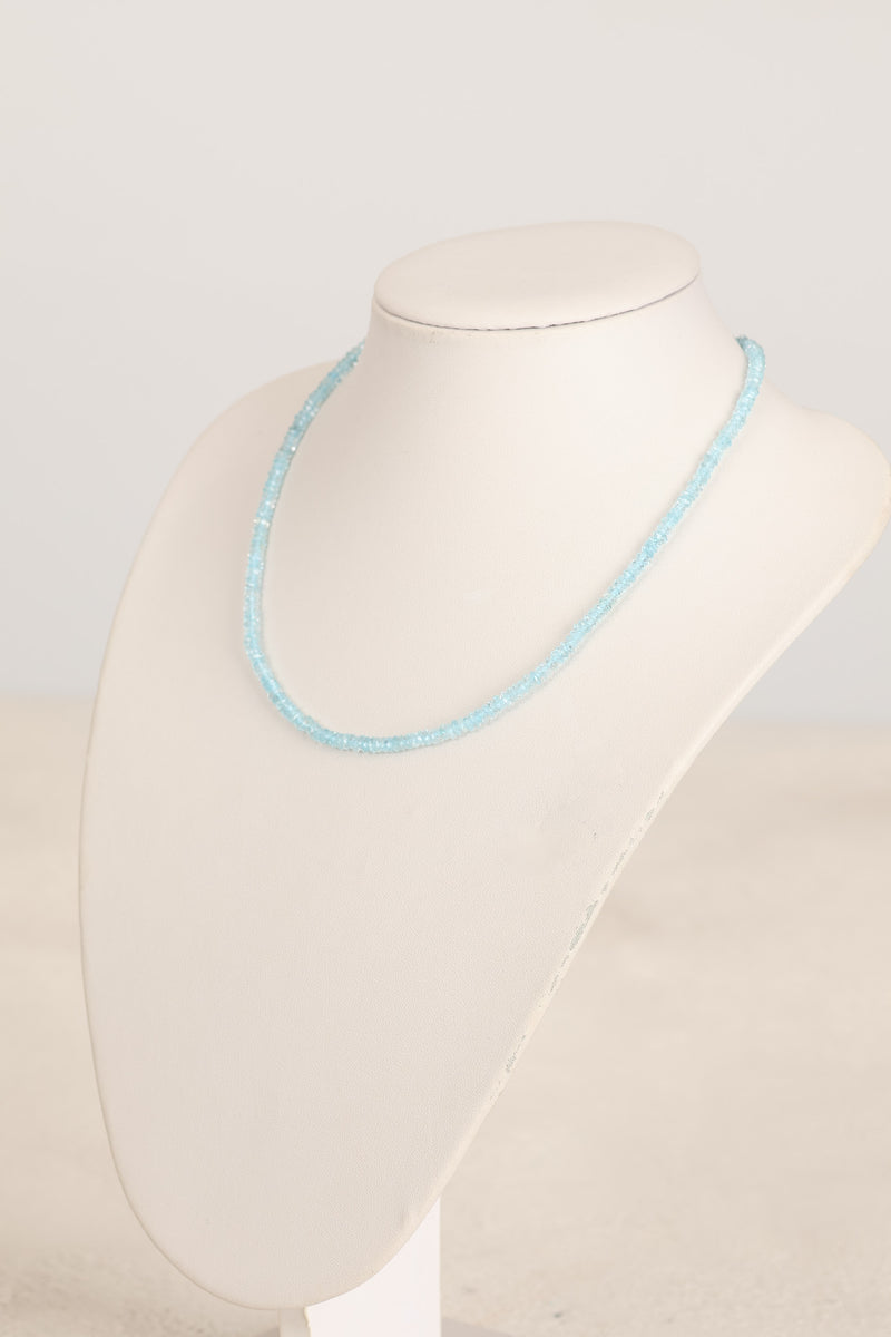 Topaz Doğal Taş Kolye 3-4 mm Rondel Kesim - Görsel 3 - Safnaturel