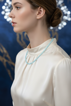 Topaz Doğal Taş Kolye 3-4 mm Rondel Kesim