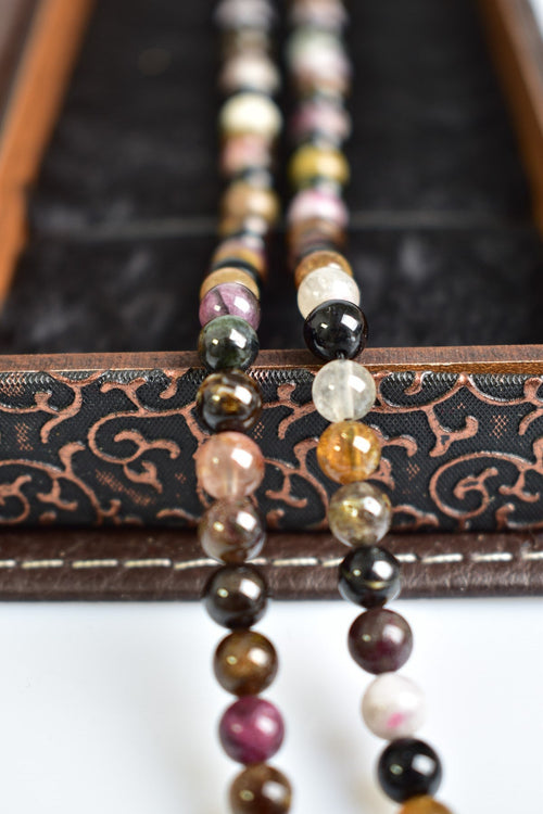 Tourmaline Natural Stone Prayer Beads 99 – 6mm