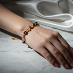 Turmallin Doğal Taş Makrome Bileklik