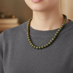 Unakit 8 mm Düğümlü Doğal Taş Kolye