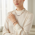 Terazi Burcu Doğal Taş Gümüş Kapamalı Kolye Bileklik Seti - Görsel 1 - Safnaturel