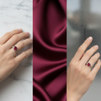 Ruby - Diamond Natural Stone 925 Sterling Silver Ring