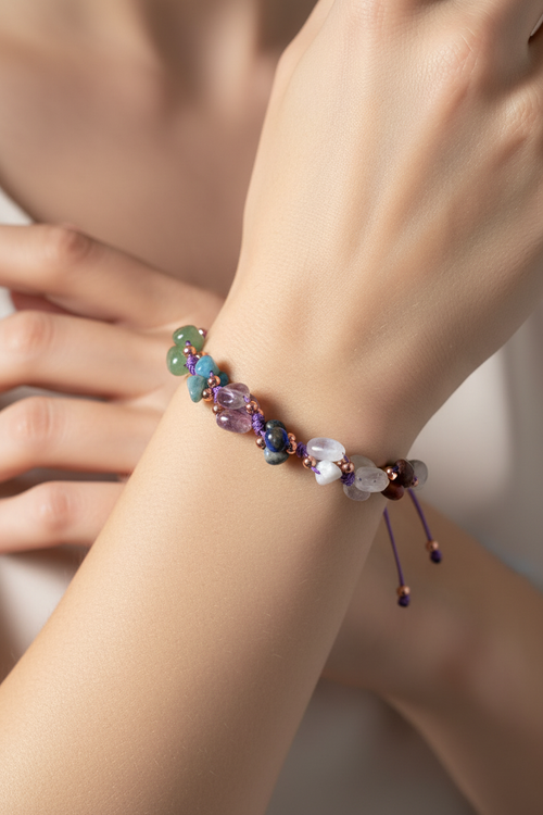 Yay Burcu Makrome Tasarım Doğal Taş Bileklik