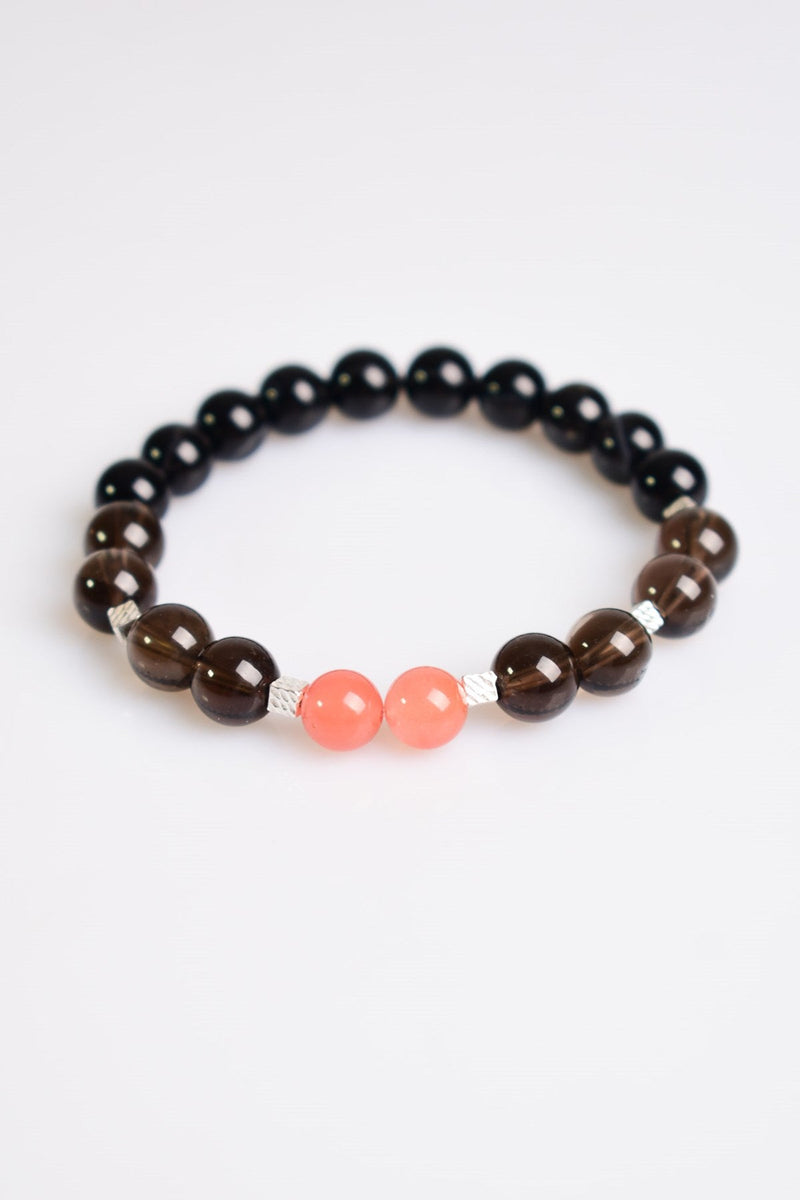 Yemen Akik - Dumanlı Kuvars - Obsidyen Doğal Taş Gümüş Unisex Bileklik - Görsel 3 - Safnaturel