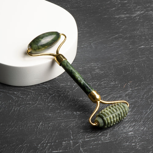 Yeşim Taşı Tırtıklı Roller Masaj Aleti