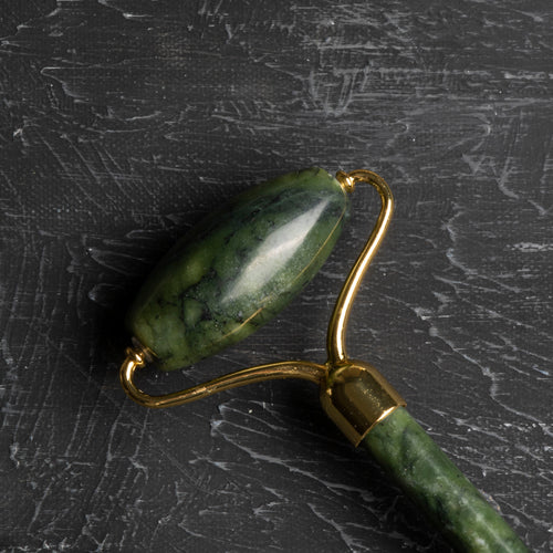 Yeşim Taşı Tırtıklı Roller Masaj Aleti