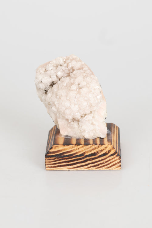 Zeolit Doğal Taş Ahşap Standlı Parça