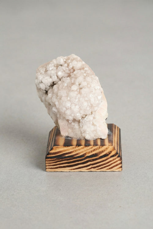 Zeolit Doğal Taş Ahşap Standlı Parça