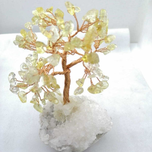 Dönüşümlü Sitrin, Kristal Kuvars Doğaltaş Ağaç