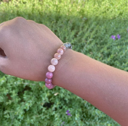 Sertifikalı Özgüven Ay Taşı, Rodonit, Pembe Kuvars, Çilek Kuvars, Labradorit Taşı 8 mm Küre Kesim