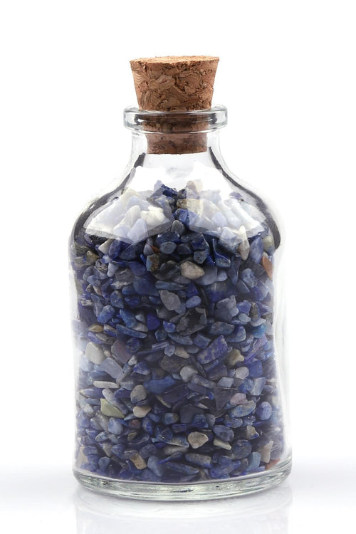 Lapis Lazuli Doğal Taş Kırık Taşlı Şişe 50 cc