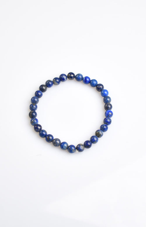 Sertifikalı Lapis Lazuli Doğal Taş Bileklik 6 mm