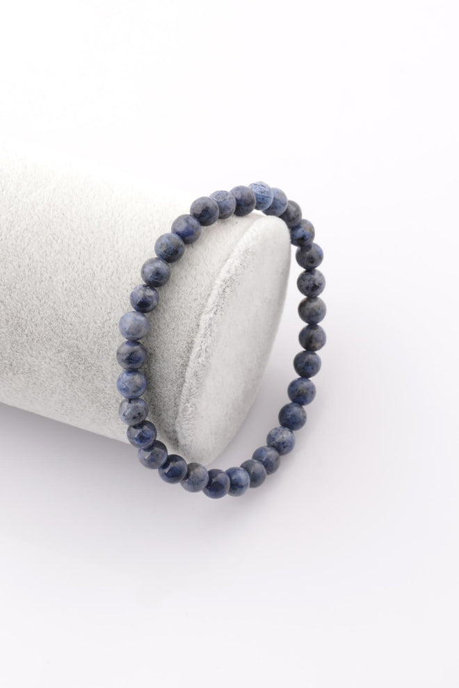 Sertifikalı Dumortierite Doğal Taş Bileklik 6 mm - Safnaturel